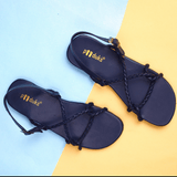 Women Cordy - Dark Blue | Hunter Braid Pattern Casual Summer Sandals