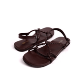 Men Corda Dark Brown | Hunter Braid Style Summer Casual Sandals - Paaduks