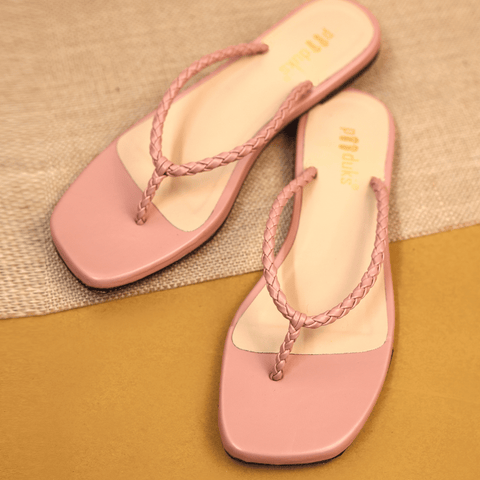 Women Nod - Pink | Pink Braid style Summer Flats