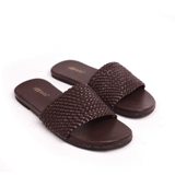 Men Dos Dark Brown | Summer Slide-in Casual Flats - Paaduks