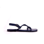 Women Cordy - Dark Blue | Hunter Braid Pattern Casual Summer Sandals