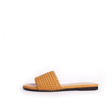 Women Dua - Coffee | Braid Pattern Summer Slide-in Flats