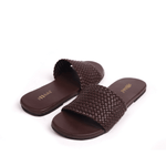 Men Dos Dark Brown | Summer Slide-in Casual Flats - Paaduks