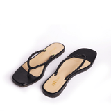 Women Nod - Black | Metal-Golden Braid-style Flats