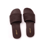 Men Dos Dark Brown | Summer Slide-in Casual Flats - Paaduks