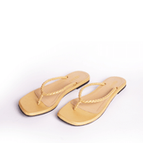 Women Nod - Gold | Metal-Golden Braid-style Flats