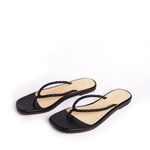 Women Nod - Black | Metal-Golden Braid-style Flats