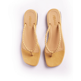 Women Nod - Gold | Metal-Golden Braid-style Flats