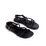 Women Cordy - Black | Hunter Braid Pattern Casual Summer Sandals