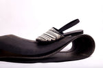 Kaito Black Strip Printed Sandal