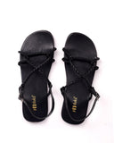 Men Corda Black | Hunter Braid Style Summer Casual Sandals - Paaduks