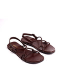 Women Cordy - Dark Brown | Hunter Braid Pattern Casual Summer Sandals